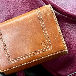 Polo Ralph Lauren Wallet bi-fold w/ RL monogram Light Brown